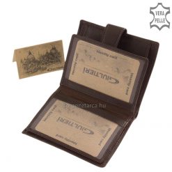 Valódi bőrből készült nagy méretű irattartó külső patentos átkapcsolóval tervezve, melytől a férfi bőr pénztárca megjelenése divatos