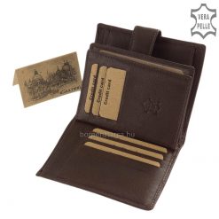 Valódi bőrből készült nagy méretű irattartó külső patentos átkapcsolóval tervezve, melytől a férfi bőr pénztárca megjelenése divatos