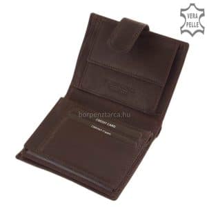 Valódi bőrből készült, kellemes tapintású, álló nagy méretű irattartó férfi bőr pénztárca, mely divatos átkapcsoló pánttal is rendelkezik.