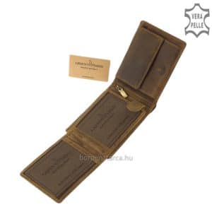 A vakmerő extrém sportok szerelmeseinek terveztük ezt a barna színű, minőségi GreenDeed márkájú valódi bőr motocross pénztárca modellt.