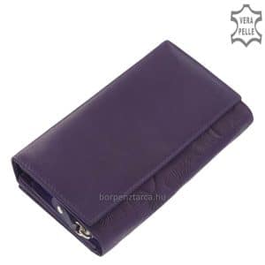 Rendkívül sokoldalú, praktikus használatot biztosító nagy méretű női divat bőr pénztárca igazán egyedi, felületi levél mintás díszítéssel.