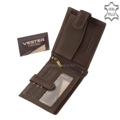Sportos és elegáns megjelenésű Vester márkájú minőségi férfi bőr pénztárca webáruházunk újdonsága, amely valódi bőr termék.