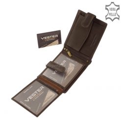 Sportos és elegáns megjelenésű Vester márkájú minőségi férfi bőr pénztárca webáruházunk újdonsága, amely valódi bőr termék.