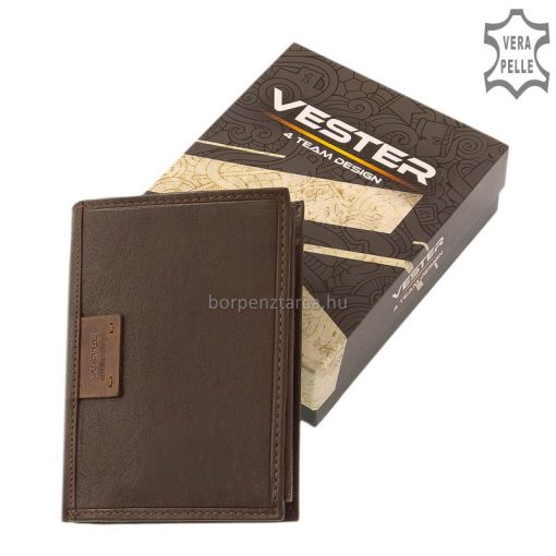 Igazán egyedi, sportos stílusú, Vester márkájú nagy méretű valódi bőr irattartó pénztárca, mely praktikus használatot garantál.