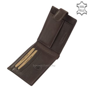 Minőségi, valódi nappa bőrből készült férfi bőr pénztárca, márkás GreenDeed modell, klasszikus külső átkapcsoló pánttal gyártva.