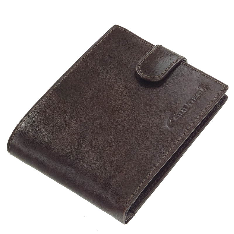 Giultieri-bor-ferfi-penztarca-RF09T-barna-01 Minőségi kivitelben készített, prémium kategóriás Giultieri márkájú klasszikus megjelenésű elegáns férfi bőr pénztárca RFID védelemmel.