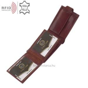 Klasszikus mérettel rendelkező, minőségi kivitelű Giultieri márkájú, prémium bőr felhasználásával készült különleges férfi pénztárca.