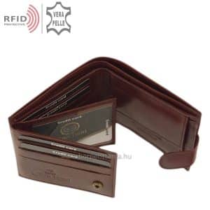 Klasszikus mérettel rendelkező, minőségi kivitelű Giultieri márkájú, prémium bőr felhasználásával készült különleges férfi pénztárca.