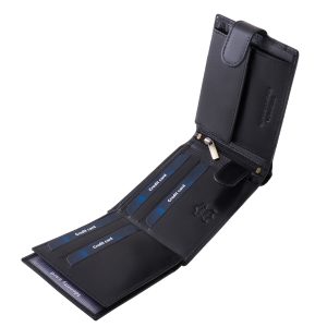 Kiváló, minőségi bőrből készült, klasszikus hatású férfi bőr pénztárca modell, elegáns tervezése révén remek belső elrendezéssel.