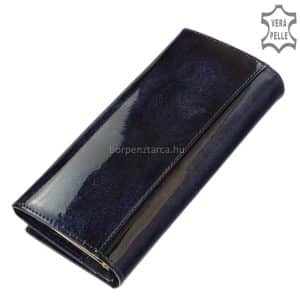 Alessandro Paoli márkájú, nagy méretű, minőségi lakk bőr női pénztárca finoman elegáns mintával fém logós fedéllel. Elegáns díszdobozban.