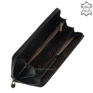 Praktikus és divatos, minőségi női pénztárca lakk bőr külsővel, amely piros és fekete színben érhető el áruházunkban. Dekoratív díszdobozban!