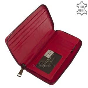 Elegáns LORENTI márkájú nagy méretű lakk bőr női pénztárca lepke mintás külsővel, mely cipzáras módon zárható. Díszdobozos modellünk.