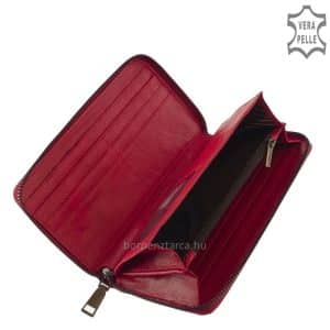 Elegáns LORENTI márkájú nagy méretű lakk bőr női pénztárca lepke mintás külsővel, mely cipzáras módon zárható. Díszdobozos modellünk.