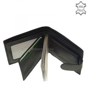 Egy újszerű megoldással tervezett márkás S.Belmonte férfi valódi bőr pénztárca, klasszikus modell mely praktikus használatot biztosít.