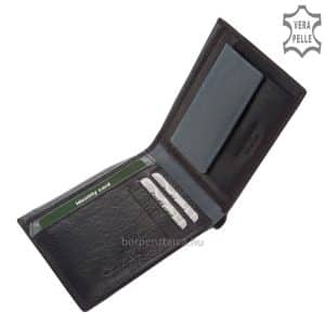 Kellemes tapintású, minőségi kivitelben készített praktikus valódi bőr férfi pénztárca, mely márkás Giultieri kollekciónk klasszikus darabja.