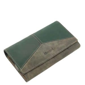 Nagy méretű, kétféle bőrből kikészített női divat bőr pénztárca, melynek fedelére minőségi Giultieri felirat került benyomásra. Díszdobozban!