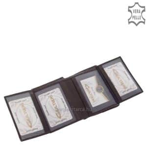 Stílusos, valódi bőr női pénztárca mintás külsővel, melynek fedelén lévő praktikus patentos átkapcsolón a divat GIULTIERI logónk látható.