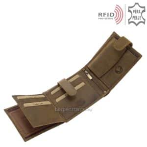 GreenDeed sportosan elegáns, valódi bőr férfi pénztárca, mely minőségi karakteres marhabőr felhasználásával készült igazán egyedi termék.