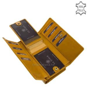 Minőségi valódi bőrből készült, igen jól kihasználható nagy méretű női bőr pénztárca a La Scala termékcsaládtól. Díszdobozos modell!