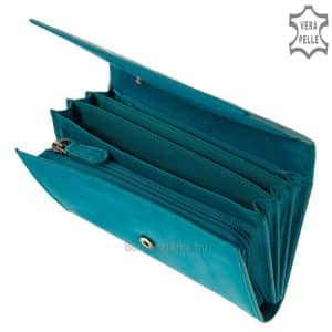 Dekoratív Sylvia Belmonte márkás női valódi bőr pénztárca nagyobb méretben, mely kényelmes minőségi belső elrendezéssel lett tervezve.