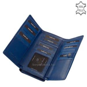 Garantáltan minőségi valódi bőrből készített elegáns női divat pénztárca amely nagyon szép Sylvia Belmonte márkás bőr modellünk.