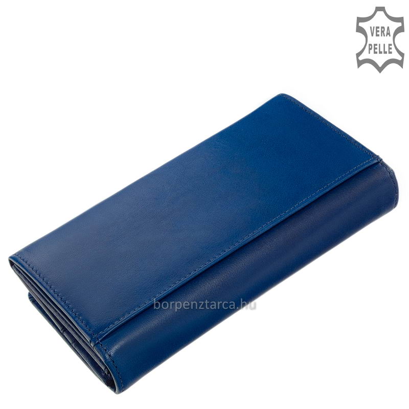 stilusos-noi-penztarca-femlogoval-diszdobozban-Sylvia-Belmonte-ZEN72037-kek-03 Minőségi, egyedi kikészítésű bőr felhasználásával készült tágas és praktikus, dekoratív megjelenésű márkás női divat bőr pénztárca.