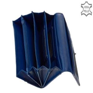 Minőségi, egyedi kikészítésű bőr felhasználásával készült tágas és praktikus, dekoratív megjelenésű márkás női divat bőr pénztárca.