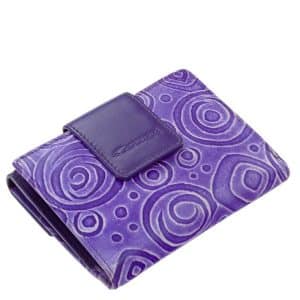 Puha és valódi nappa bőr felhasználásával készített egyedi női pénztárca, gyönyörű színekben, melynek fedelét elegáns mintás grafika díszíti.