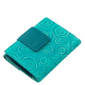 Puha és valódi nappa bőr felhasználásával készített egyedi női pénztárca, gyönyörű színekben, melynek fedelét elegáns mintás grafika díszíti.