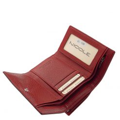 Fényes lakk bőrből készült kiváló, minőségi, kis méretű női divat bőr pénztárca, melyet nagyon szép piros színben készítünk.