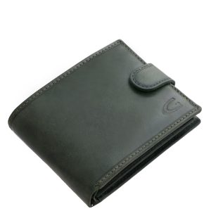 Természetes hatású elegáns valódi bőr férfi pénztárca, mely díszdobozban érkezik, így azonnal ajándékba is adható modell.