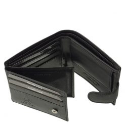 Kis méretű, elegáns Corvo Bianco márkajelzésű, férfi bőr pénztárca modell, fekete színű, minőségi valódi bőrből. Díszdobozban forgalmazzuk.