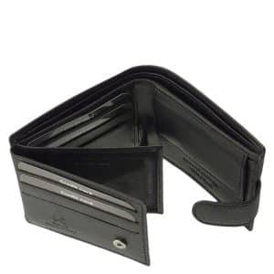 Kis méretű, elegáns Corvo Bianco márkajelzésű, férfi bőr pénztárca modell, fekete színű, minőségi valódi bőrből. Díszdobozban forgalmazzuk.