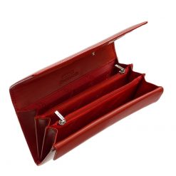 Nagyméretű valódi bőr női pénztárca, fedele divatos Nicole logóval van díszítve, ez az exkluzív pénztárca letisztult formákkal rendelkezik.