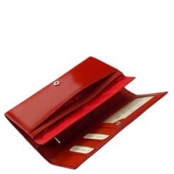 Nagyméretű valódi bőr női pénztárca, fedele divatos Nicole logóval van díszítve, ez az exkluzív pénztárca letisztult formákkal rendelkezik.