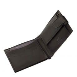 RFID Férfi pénztárca fedelén LA SCALA márkajelzéssel, melyet puha tapintású bőr felhasználásával készítettünk klasszikus színekben.