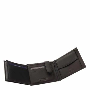 Finom tapintású, puha kikészítésű valódi bőrből készült férfi bőr pénztárca a LA SCALA márka RFID védelemmel tervezett kollekciójából.