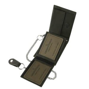 Különleges, rusztikus kidolgozású valódi minőségi bőrből gyártott férfi bőr pénztárca, melynek fedele egyedi motoros grafikával készült.