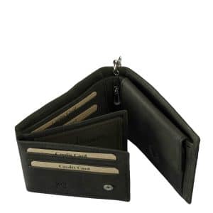 Különleges, rusztikus kidolgozású valódi minőségi bőrből gyártott férfi bőr pénztárca, melynek fedele egyedi motoros grafikával készült.