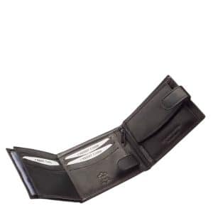 Chioco márkanévvel forgalmazott minőségi valódi bőr pénztárca fekete színben, magas bőr és munka minőségben praktikus kialakítással.