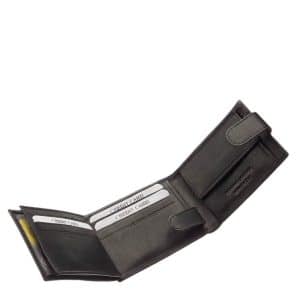 Kisebb méretű klasszikus bőr tárcák kedvelőinek ajánljuk ezt a fekete színű, Chioco márkajelzésű minőségi férfi pénztárca modellünket.