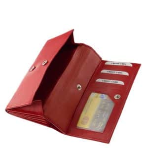 Praktikus belső kialakítású nagy méretű valódi bőr női divat pénztárca modell, számos minőségi funkcióval irataink és készpénzünk tárolására.