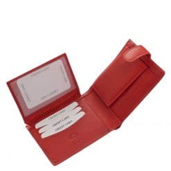 Magas minőségű kártyatartós kialakítással készült, valódi bőr női pénztárca, mely ideális választás lehet ebben a piros színben.