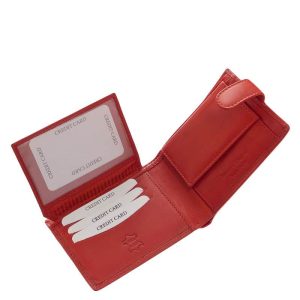 Magas minőségű kártyatartós kialakítással készült, valódi bőr női pénztárca, mely ideális választás lehet ebben a piros színben.