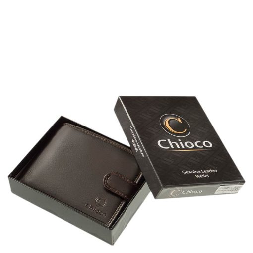 Minőségi gyártási technológiával készült igazi természetes bőrből gyártott Chioco márkájú férfi bőr pénztárca barna és fekete színekben.
