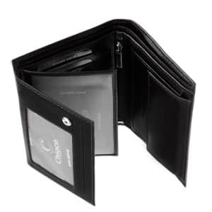 Minőségi természetes valódi bőrből készült, irattartó bőr pénztárca férfiak számára, mely fekete és barna színekben került legyártásra.