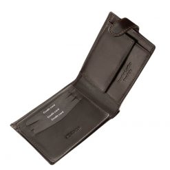 Elegáns selyemfényű bőrből készült, klasszikus kialakítású divatos modellünk ez dekoratív férfi bőr pénztárca. A termék diszdobozos kivitelű.