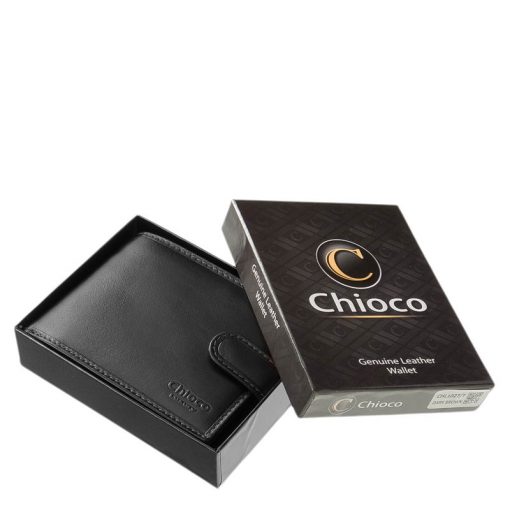 Minőségi gyártási technológiával készült marhabőrből gyártott elegáns és dekoratív Chioco márkájú klasszikus férfi bőr pénztárca.