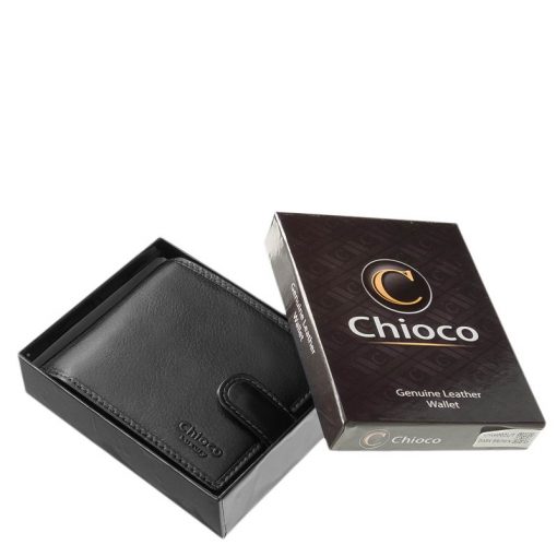 Valódi bőrből készült, elegáns férfi bőr pénztárca fekete és barna színekben, mely a minőségi Chioco termékcsaládunk egyik legújabb terméke.