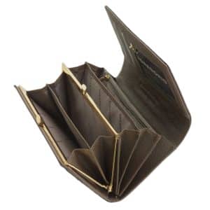 Nagy méretű GREGORIO lakk bőr női pénztárca, mely elegáns szürke színben és díszdobozos kivitelben érhető el áruházunkban.